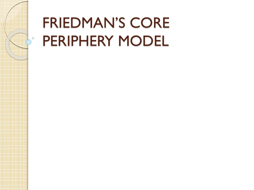 friedman s core periphery model