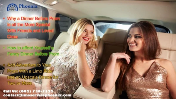 Why a Dinner Before Prom is all the More Special With Limo service Phoenix