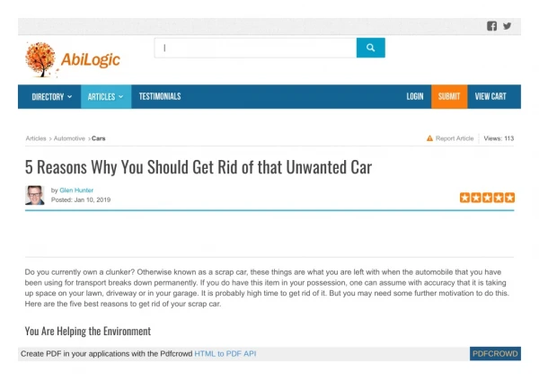 5 Reasons Why You Should Get Rid of that Unwanted Car