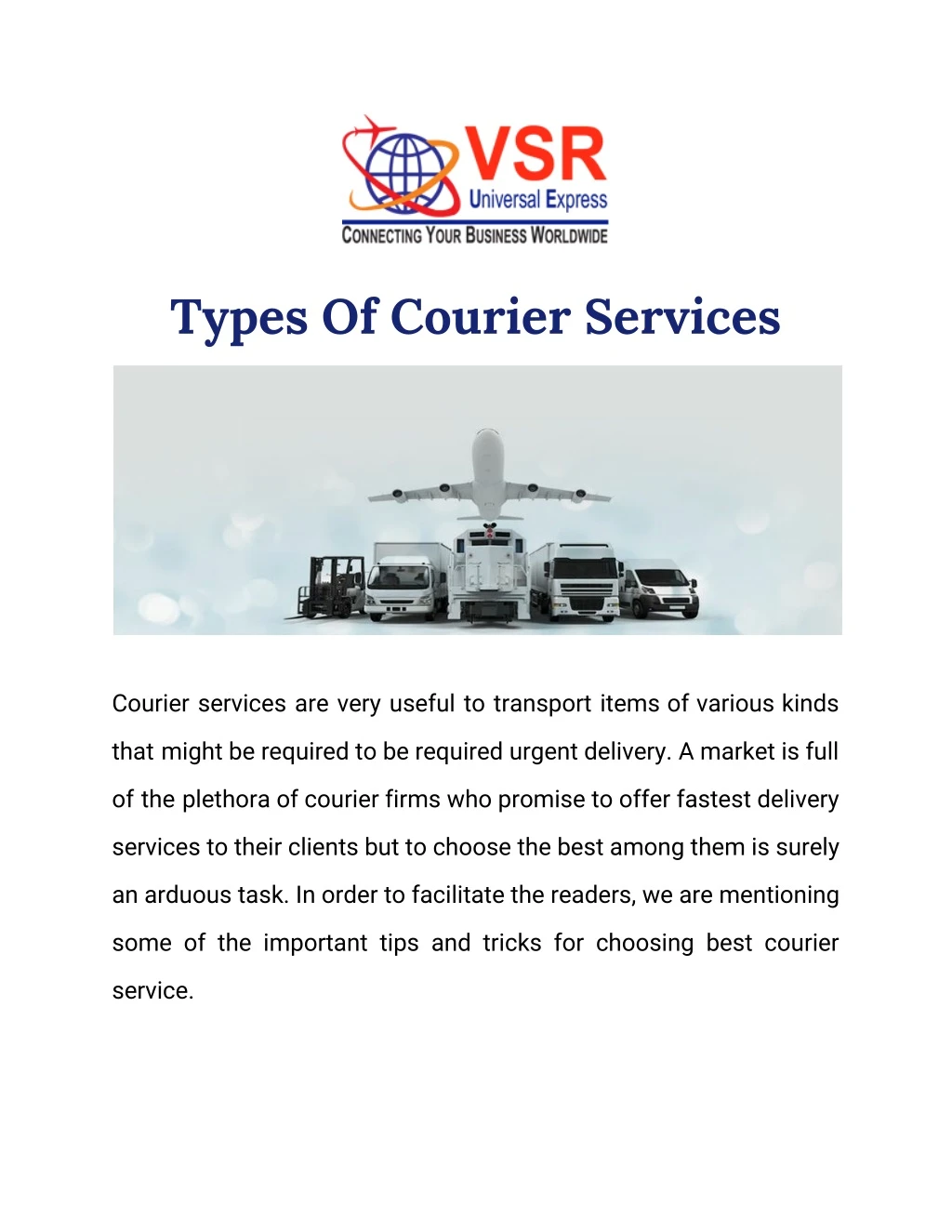 types of courier services
