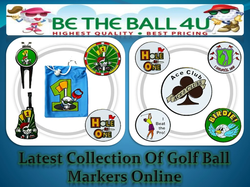 latest collection of golf ball markers online