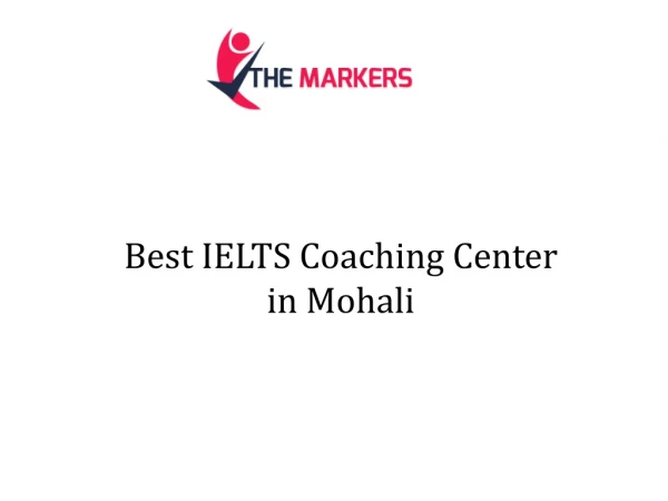 Best IELTS Coaching Center in Mohali
