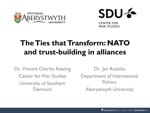 The Ties that Transform: NATO and trust-building in alliances
