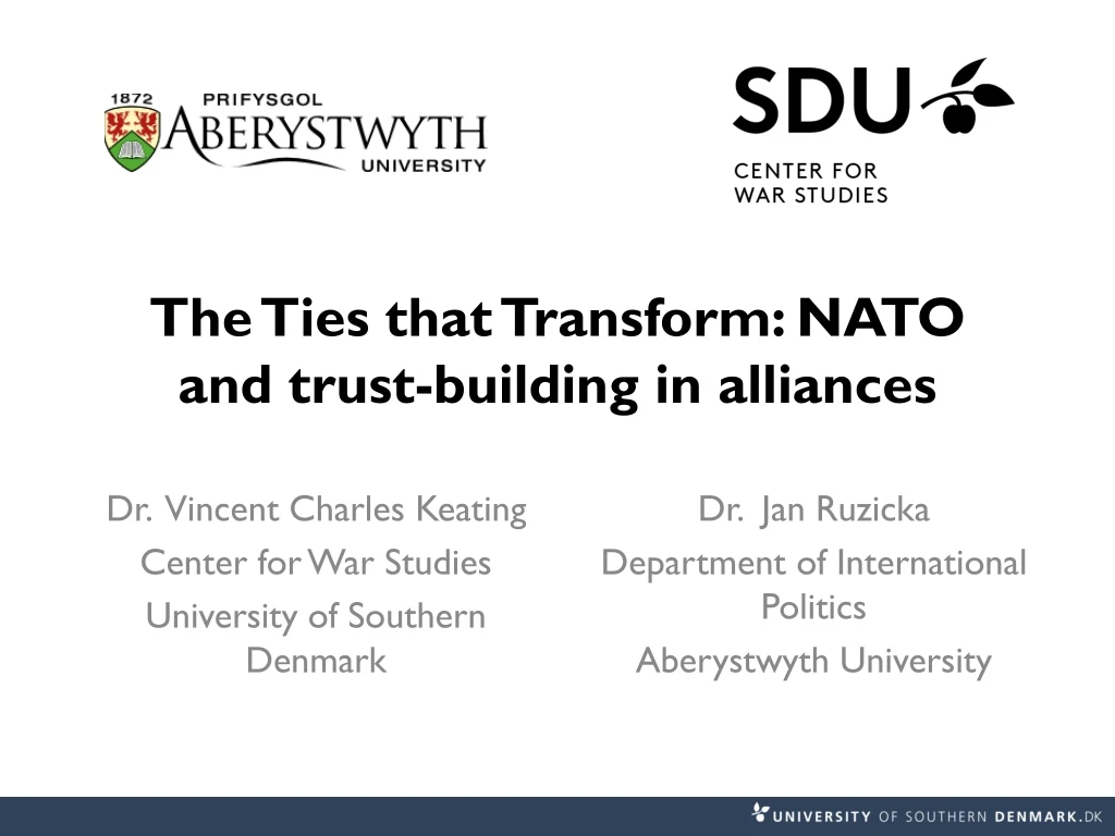 the ties that transform nato and trust building in alliances