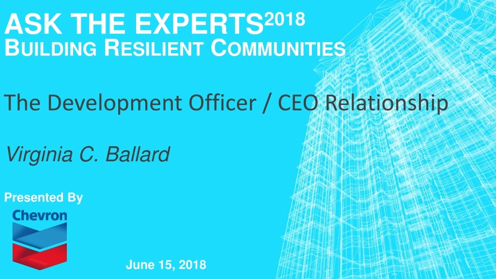 ask the experts 2018 building resilient c ommunities