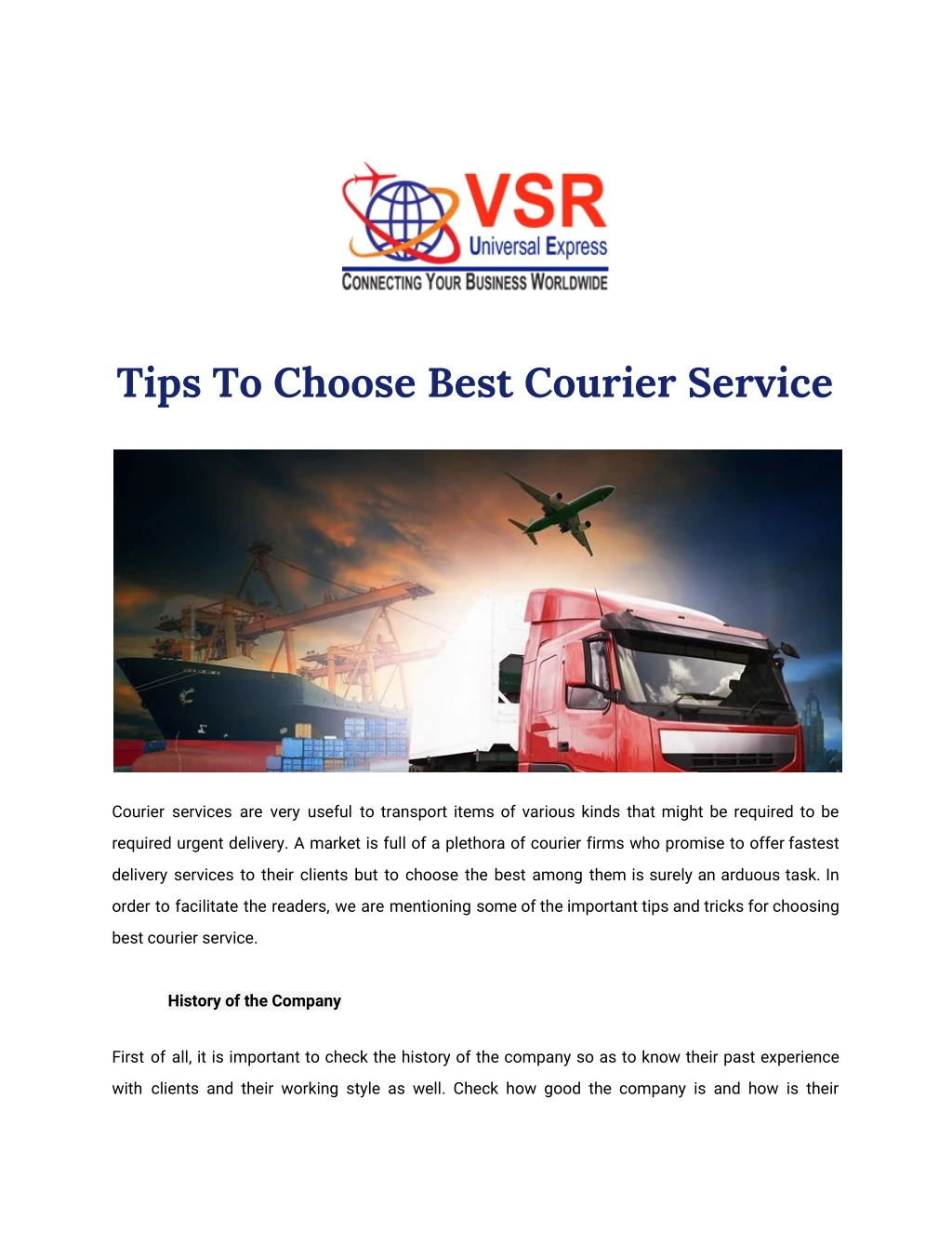 tips to choose best courier service