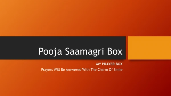 Pooja Saamgari Box: Best Housewarming Gift made by MBCN Students