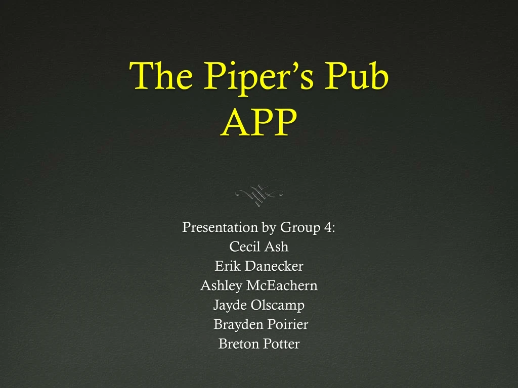 the piper s pub app