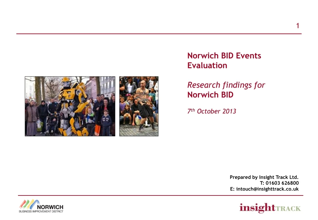 norwich bid events evaluation research findings