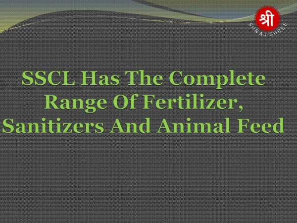 Buy Organic Fertilizer - Suraj Shree Chemicals Ltd