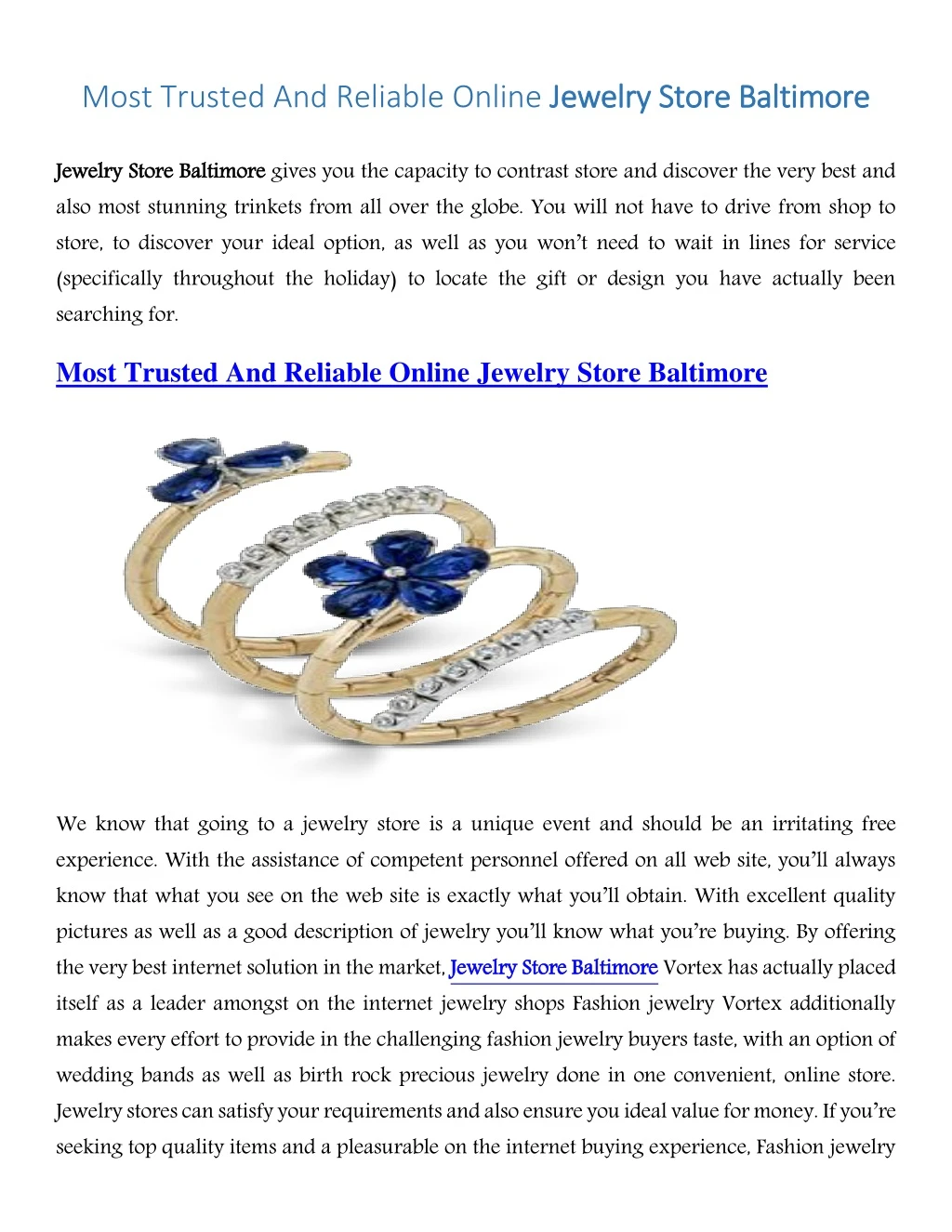 most trusted and reliable online jewelry store