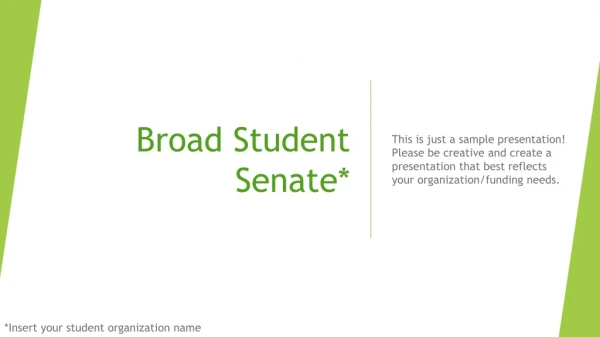 Broad Student Senate*