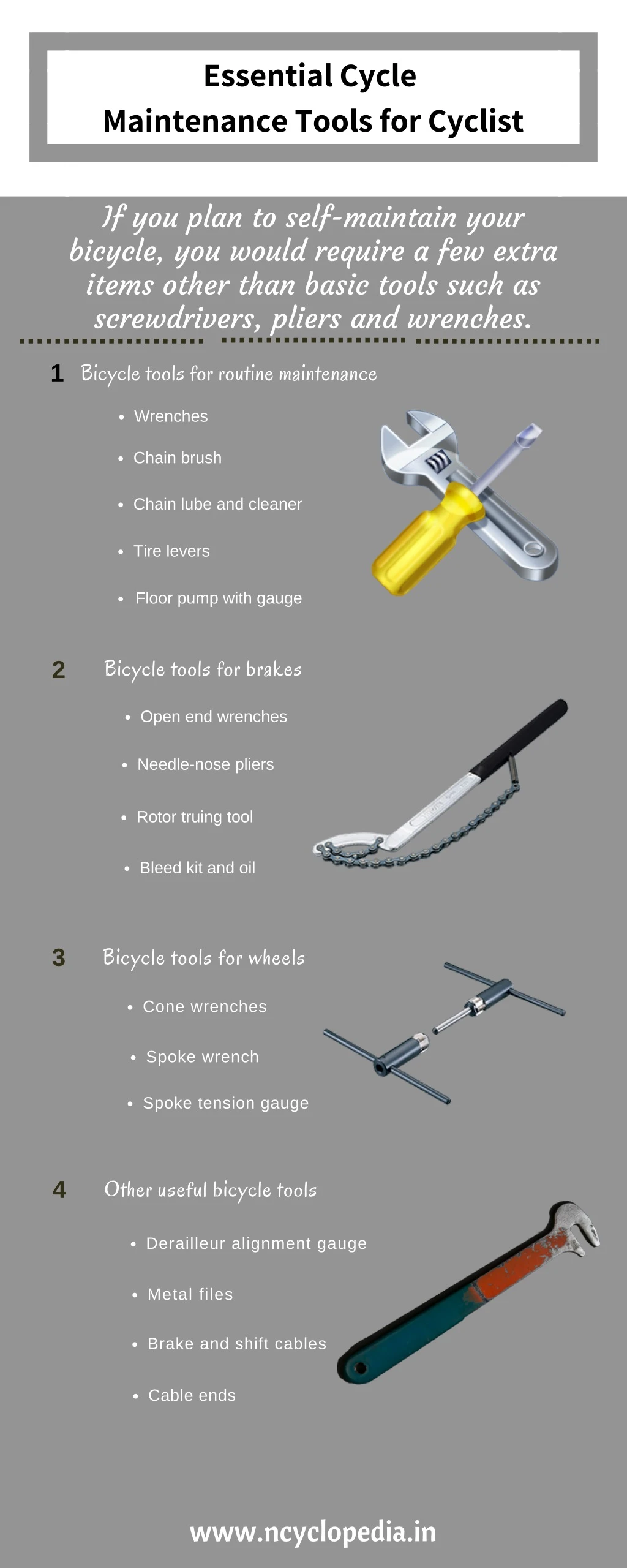 essential cycle maintenance tools for cyclist