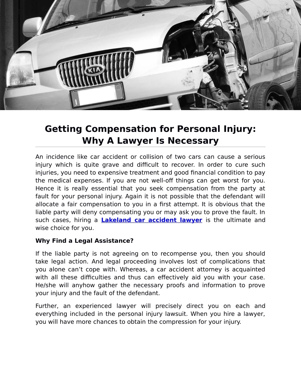 getting compensation for personal injury