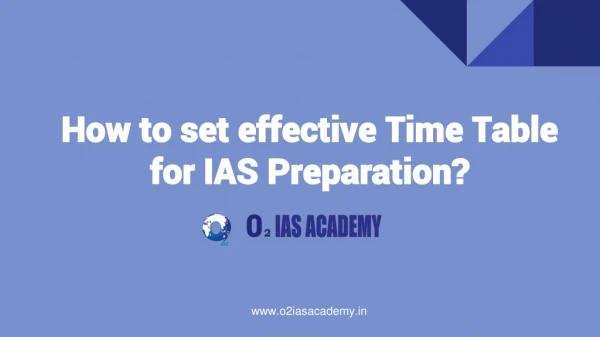 How to set effective Time Table for IAS Preparation?