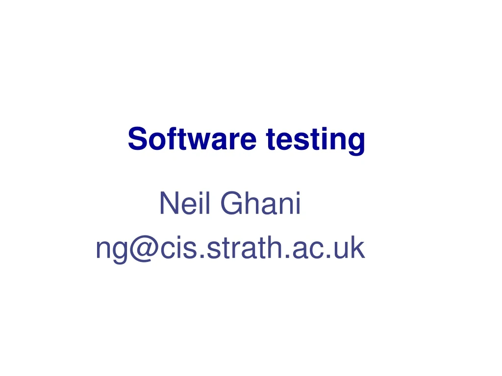 software testing