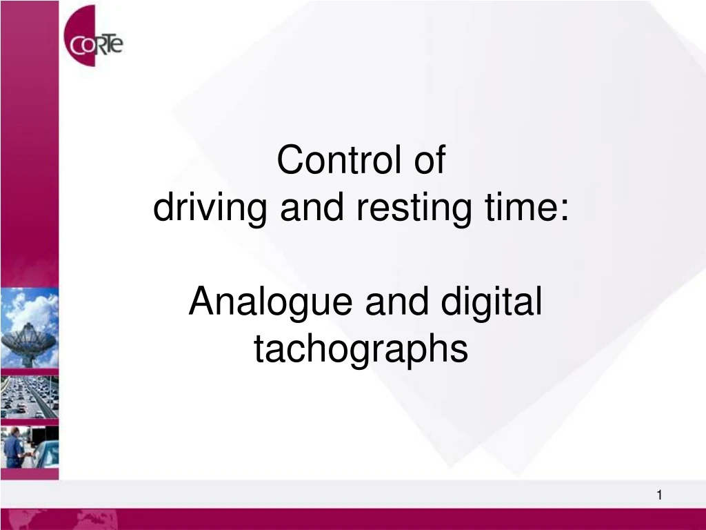 control of driving and resting time analogue