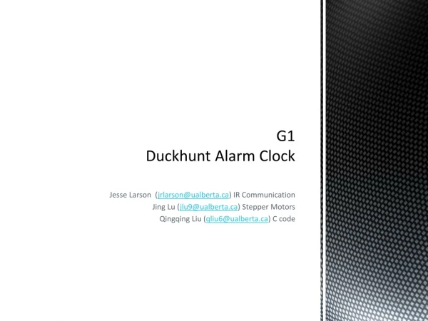 G1 Duckhunt Alarm Clock