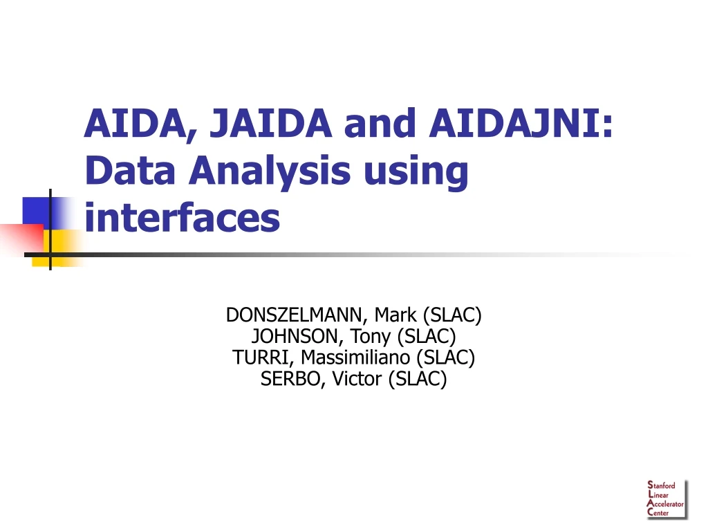 aida jaida and aidajni data analysis using interfaces