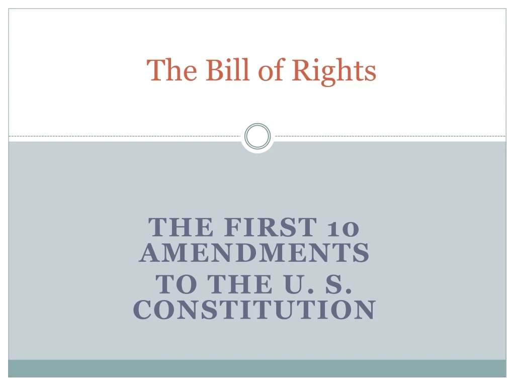 PPT - The Bill of Rights PowerPoint Presentation, free download - ID ...