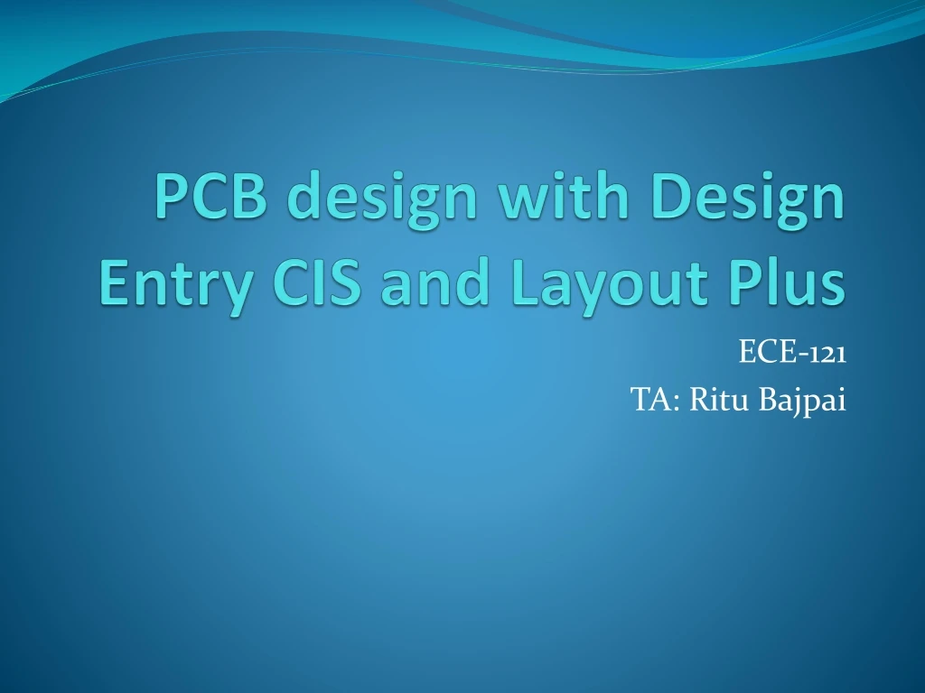 pcb design with design e ntry cis and layout plus