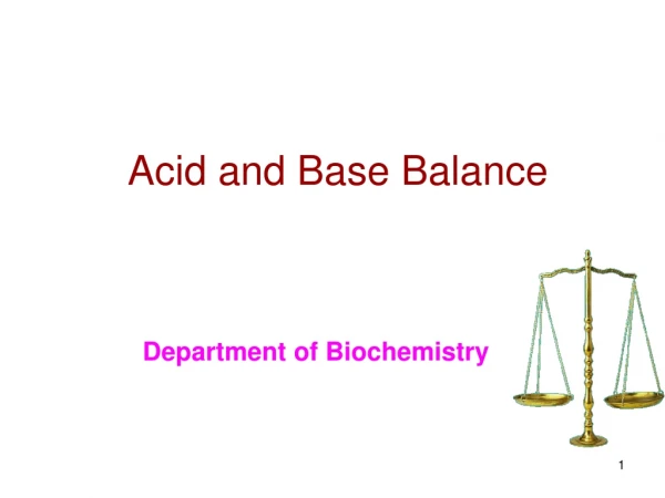 Acid and Base Balance
