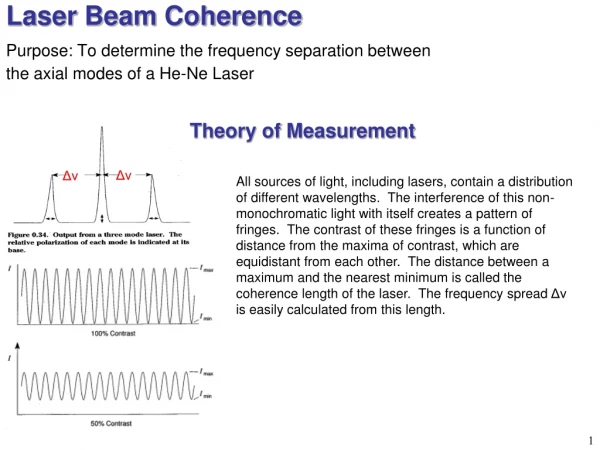 Laser Beam Coherence