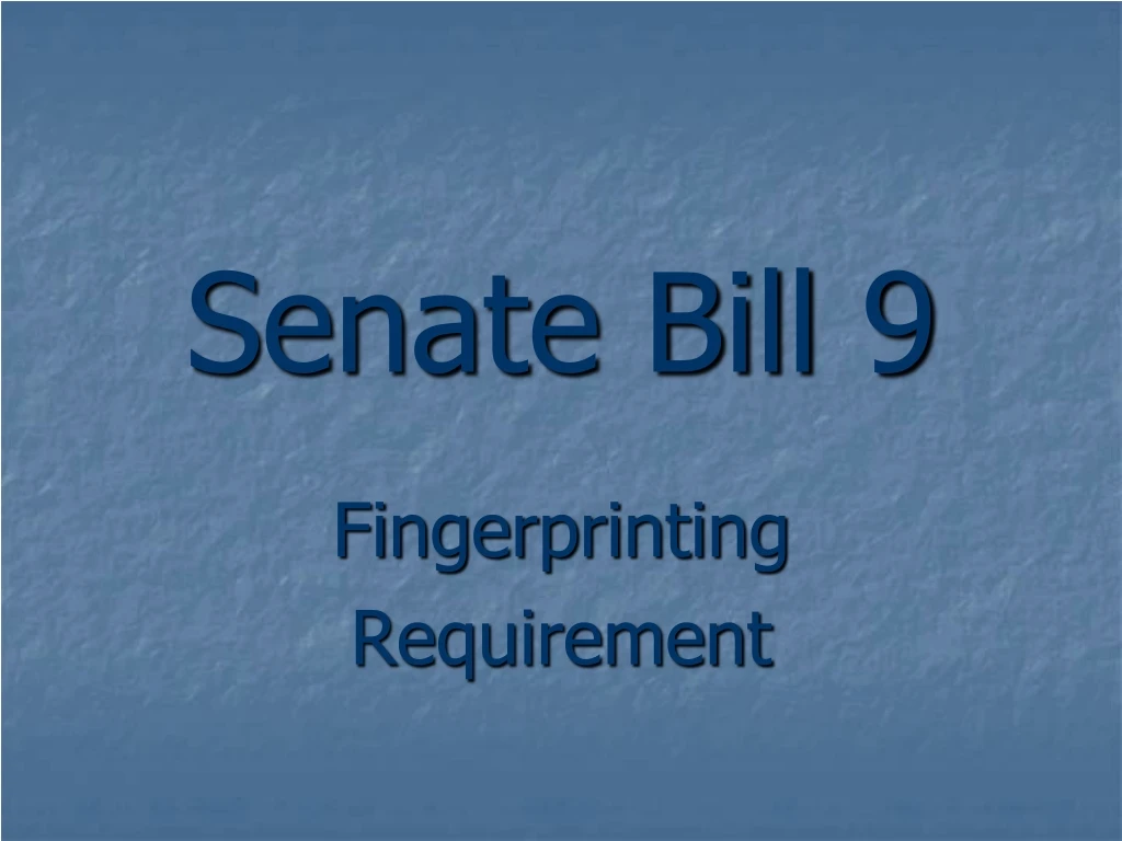 senate bill 9