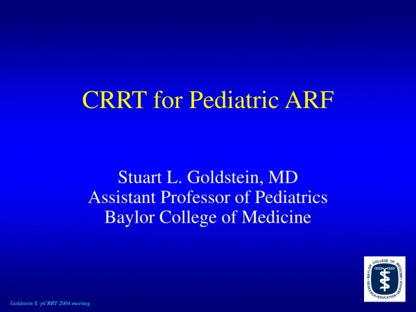 CRRT for Pediatric ARF
