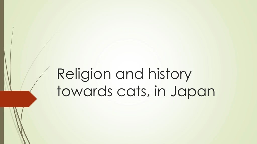 religion and history towards cats in japan