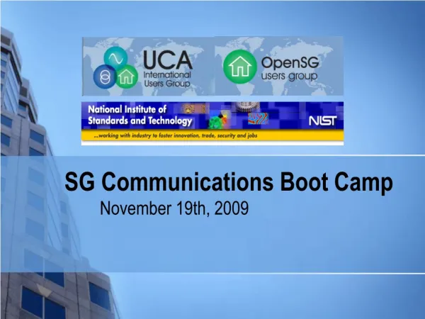 SG Communications Boot Camp