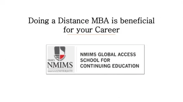 Doing a Distance MBA is beneficial for your Career