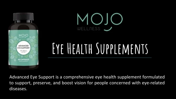 Eye Health Supplements - Mojoinsight