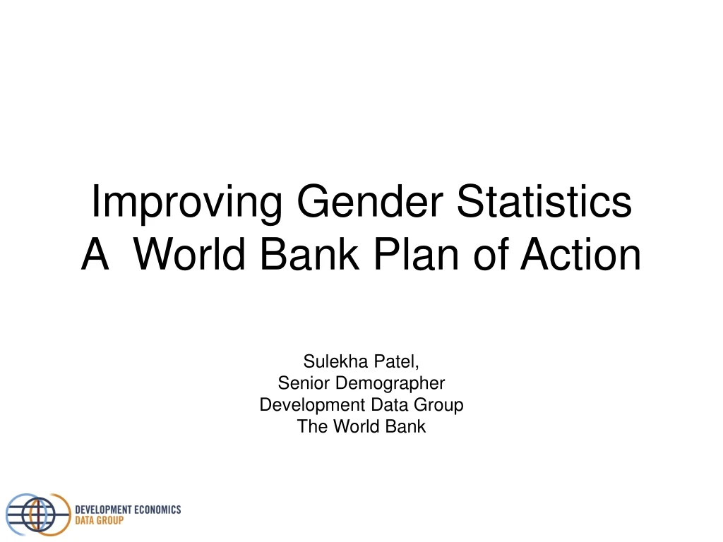improving gender statistics a world bank plan of action