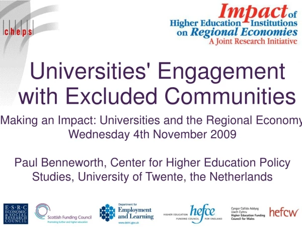Universities' Engagement with Excluded Communities