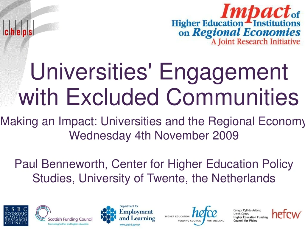 universities engagement with excluded communities