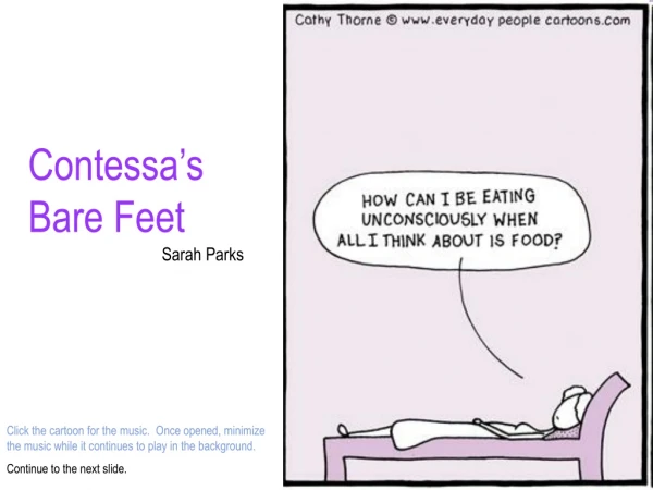 Contessa’s Bare Feet