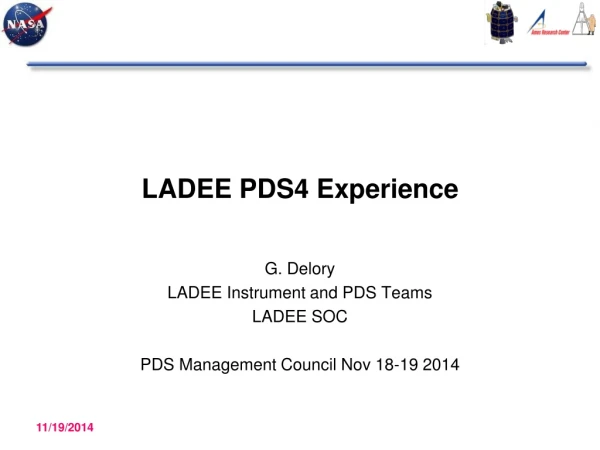 LADEE PDS4 Experience
