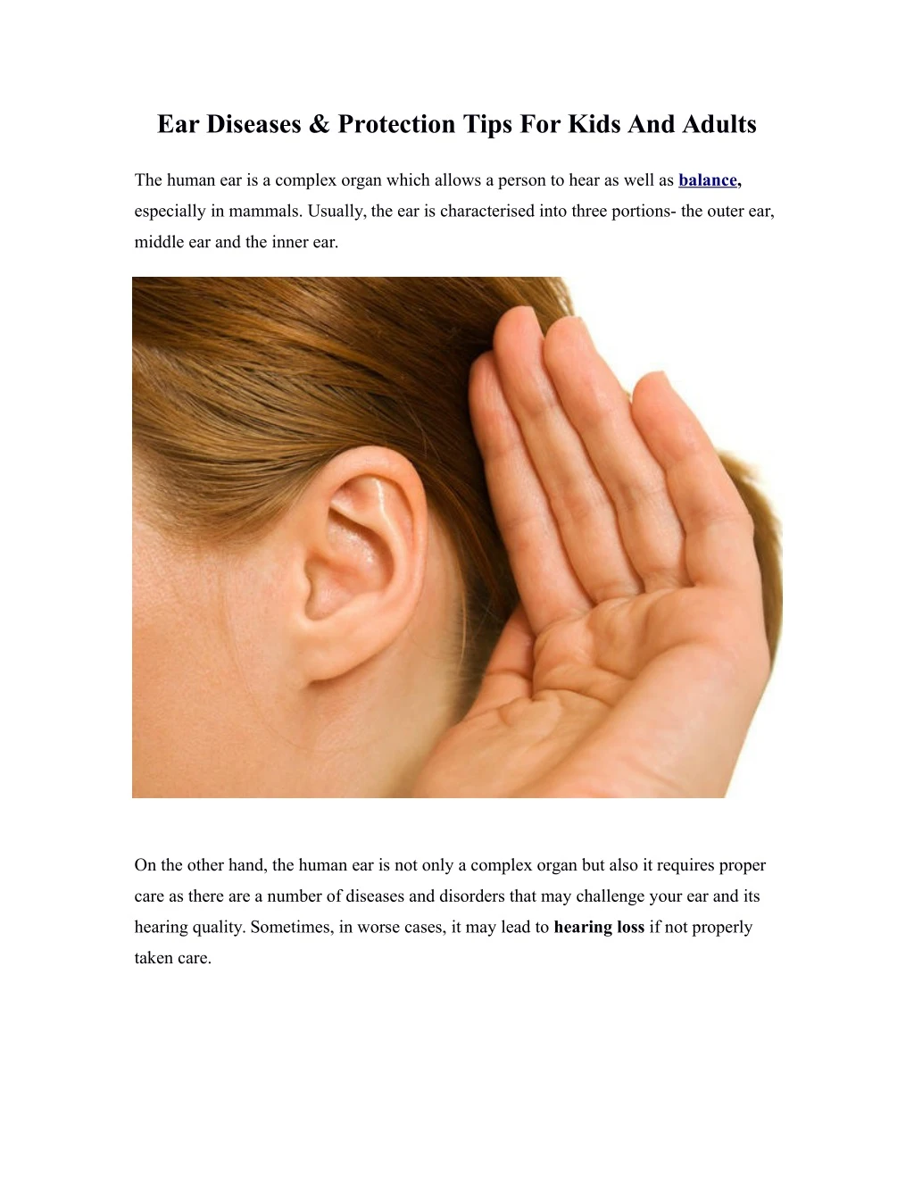 ear diseases protection tips for kids and adults