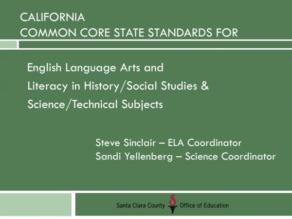 California Common Core STATE Standards for