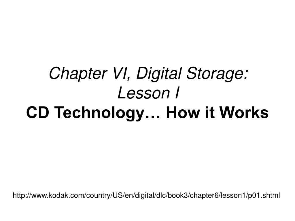 chapter vi digital storage lesson i cd technology how it works