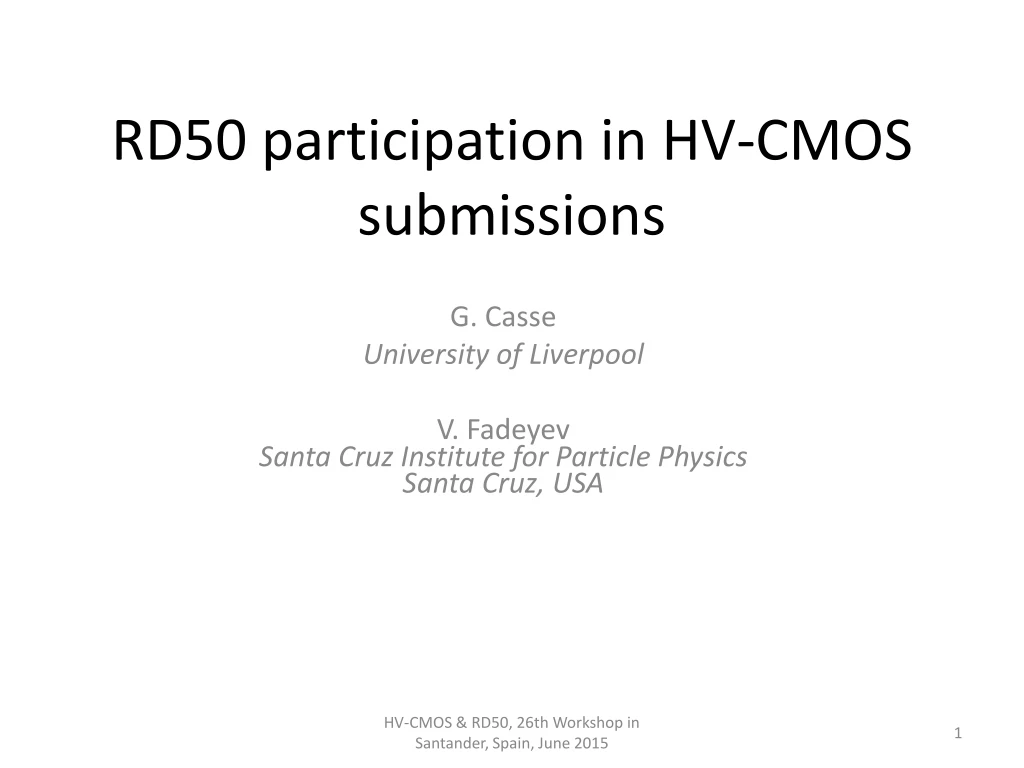 rd50 participation in hv cmos submissions