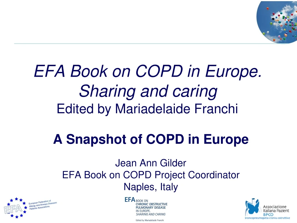 efa book on copd in europe sharing and caring edited by mariadelaide franchi