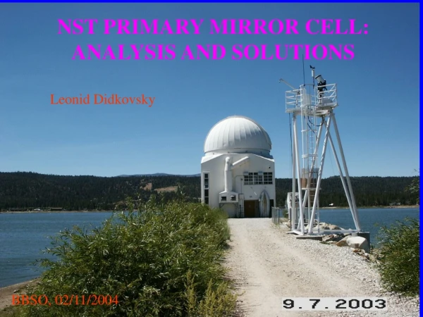 NST PRIMARY MIRROR CELL: ANALYSIS AND SOLUTIONS