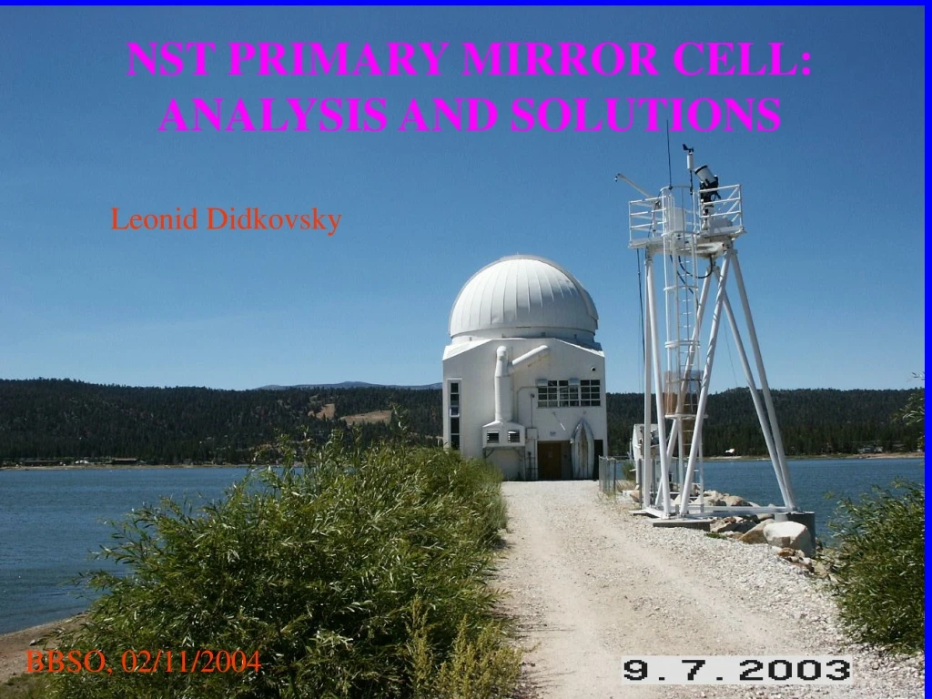 nst primary mirror cell analysis and solutions