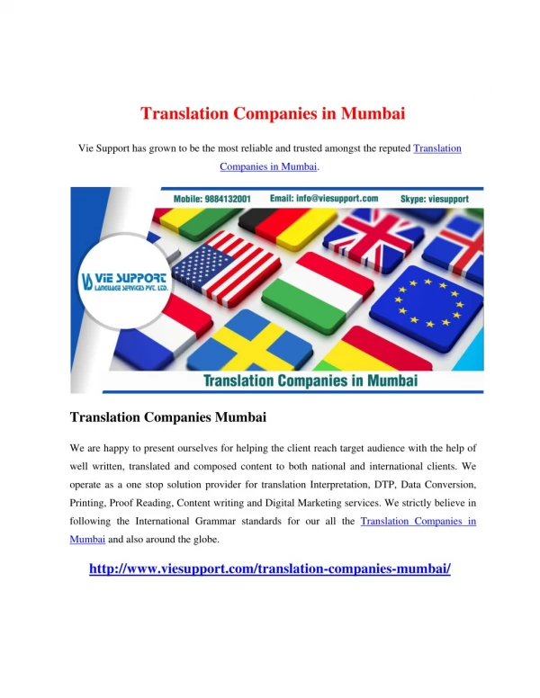 Translation Companies in Mumbai