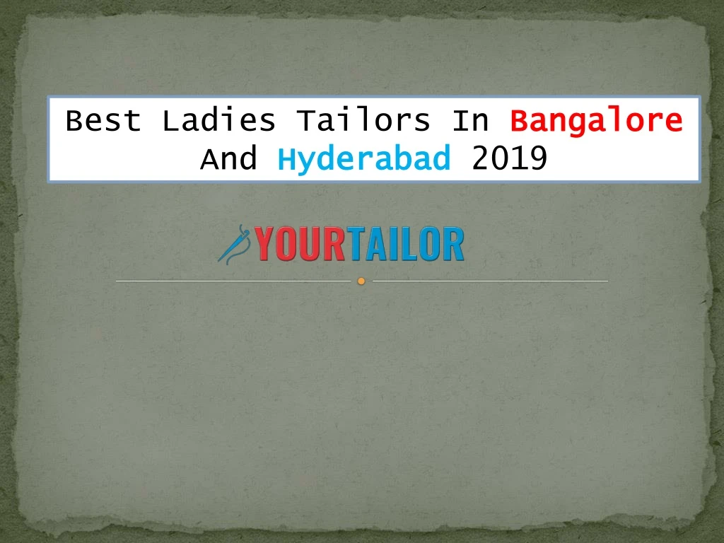 best ladies tailors in bangalore and hyderabad