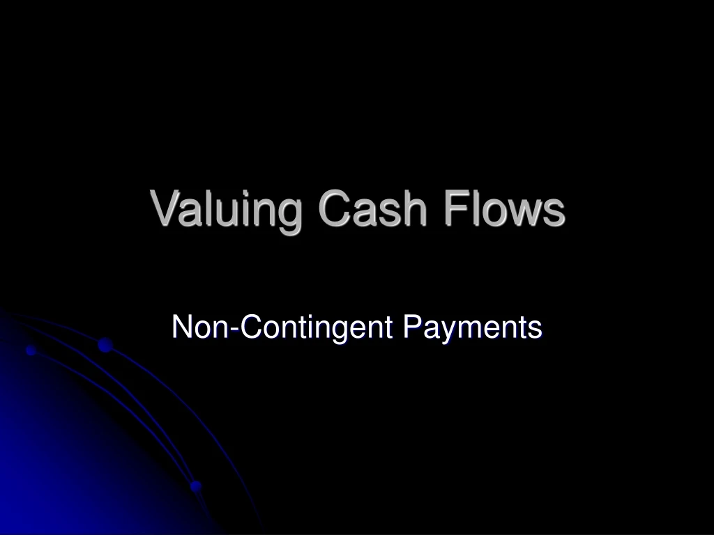 valuing cash flows