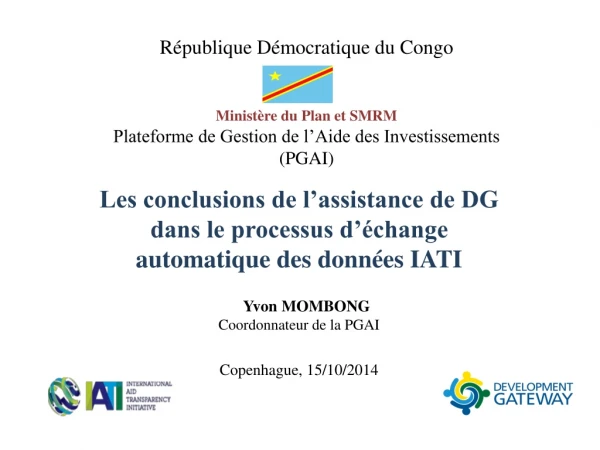 Les conclusions de l’assistance de DG dans le processus d’échange automatique des données IATI