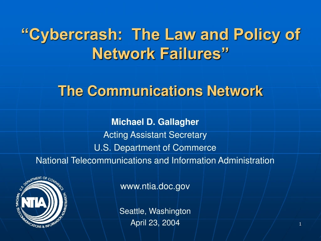 cybercrash the law and policy of network failures the communications network